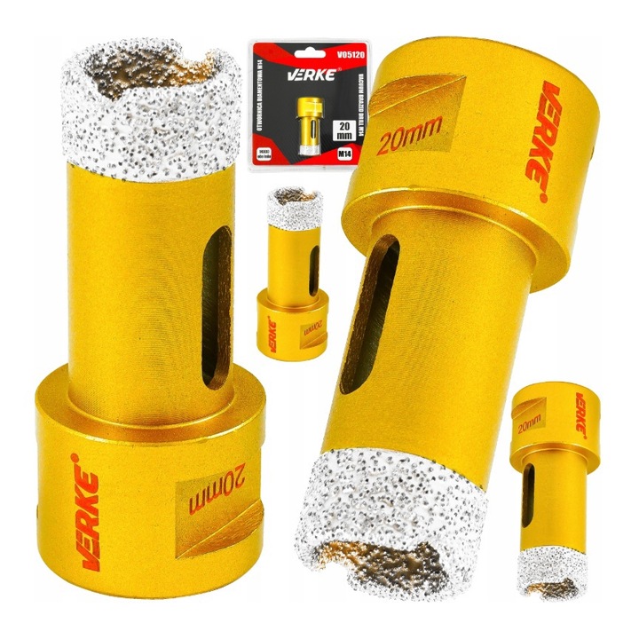 Carota diamantata piatra gresie faianta beton 20mm M14 (V05120)