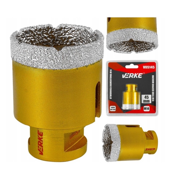 Carota diamantata piatra gresie faianta beton 45mm M14 (V05145)