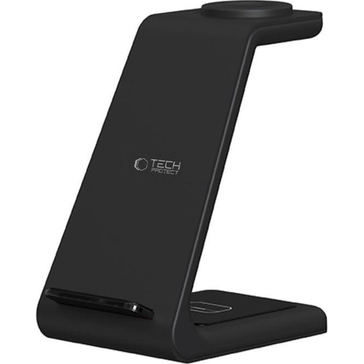 TECH-PROTECT QI15W-A36 3IN1 vezeték nélküli töltő APPLE BLACK-hez