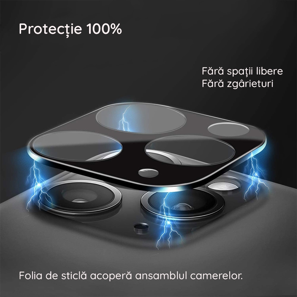 Folie Camera pentru Xiaomi Redmi Note 14 Pro 4G Daden din sticla, Full Cover, Protectie Profesionala, Ultra Rezistenta, Calitate Premium, Negru