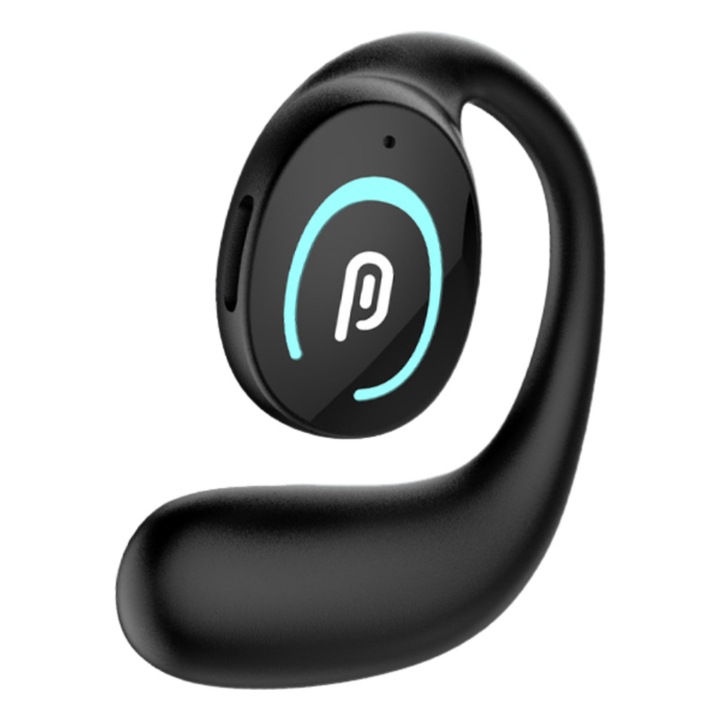 Bluetooth egyfülhallgatós, vezeték nélküli, vízálló fülhallgató, 8 óra üzemidő, fekete