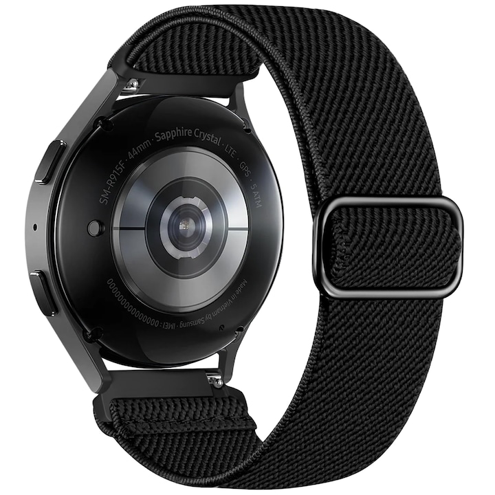 22 мм плетена каишка за часовник, FridayStudio, съвместим с Samsung Galaxy Watch 3 45/46 мм/ Gear S3/S3 Frontier, Huawei Watch GT 2 46 мм/ GT 3 46 мм/ GT 2 Pro/ GT 2e, Amazfit и други часовници с 22 мм ширина на каишката, черен