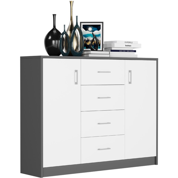 Comoda moderna, PVC, U-1 ANTRACYT MIX, 85x35x110