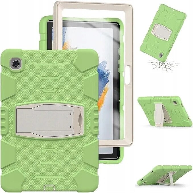 Husa pentru Samsung Galaxy Tab A8 cu Suport, 10,5", Verde, 3 Piese