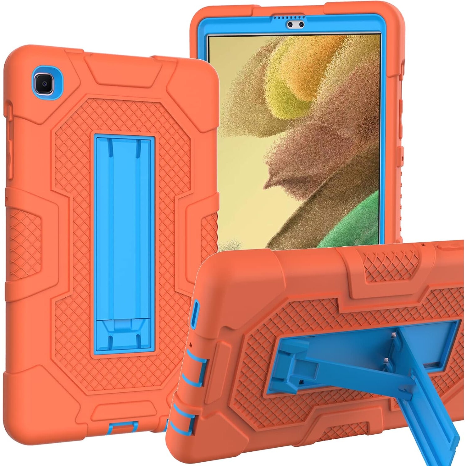 Husa pentru Tableta 8.7", Portocalie, cu Suport