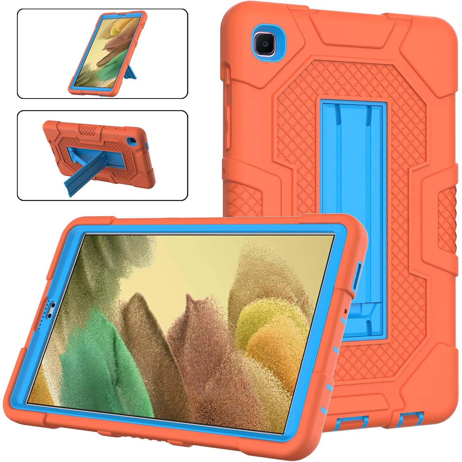 Husa pentru Tableta 8.7", Portocalie, cu Suport