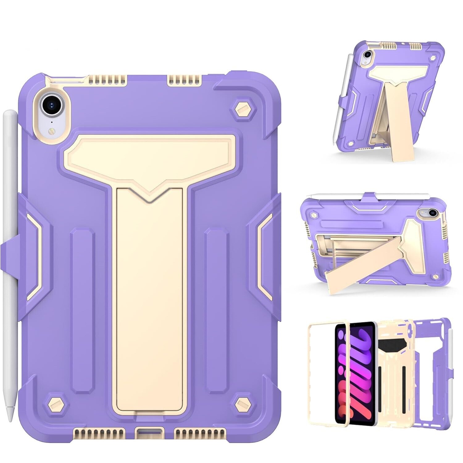 Husa pentru iPad Mini 6 8.3" cu suport, violet