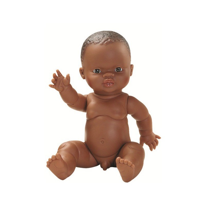Baba Gordi, Paola Reina, 34cm, bakelit, fiú, szett táskával