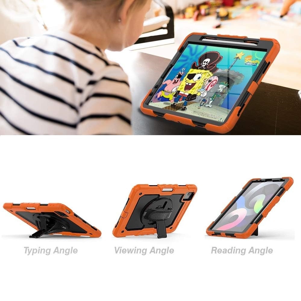 Husa pentru tableta, iPad Pro 12.9", 3 straturi, portabila, portocalie