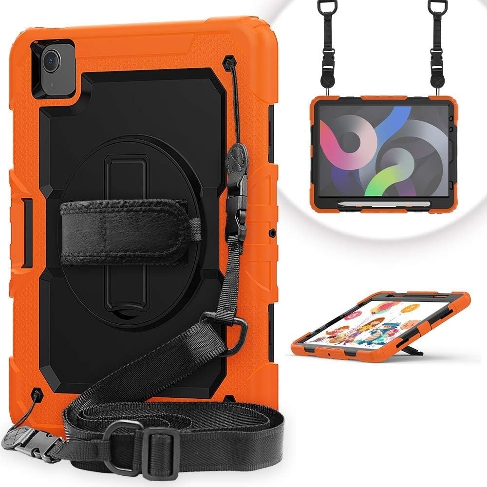 Husa pentru tableta, iPad Pro 12.9", 3 straturi, portabila, portocalie