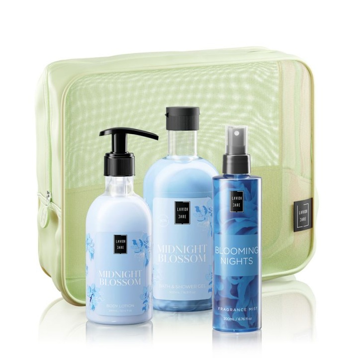 Set cadou ingrijire corp Lavish Care, Midnight Blossom, 300/500ml