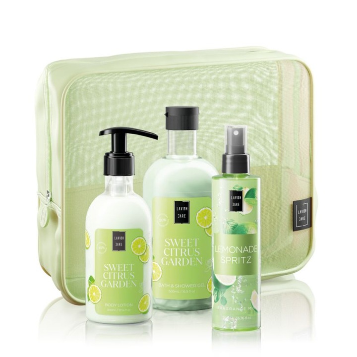 Set cadou ingrijire corp Lavish Care, Sweet Citrus Garden, 300/500ml