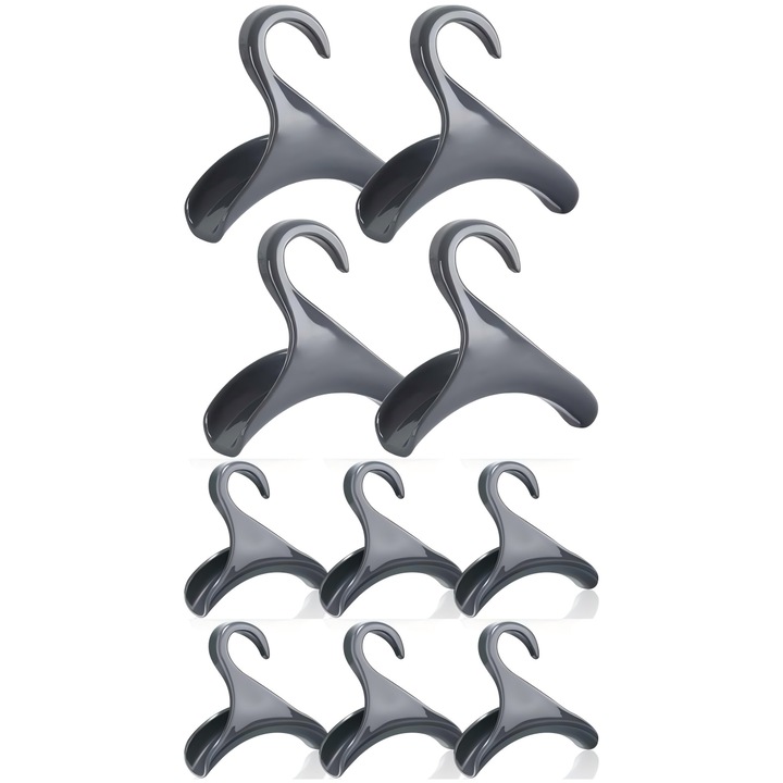 Set de 10 umerase pentru genti, Gri, Suport maxim 12 kg,11x4x11 cm