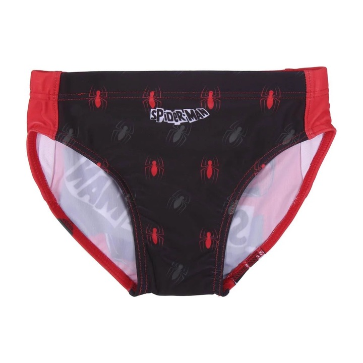 Slip inot baieti negru cu rosu Spiderman, Rosu/Negru
