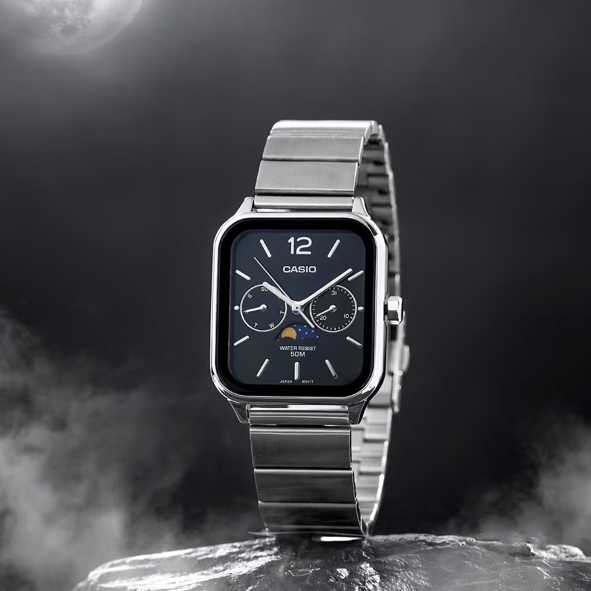 Ceas pentru barbati Casio MTP-M305D-1A, curea argintie din otel