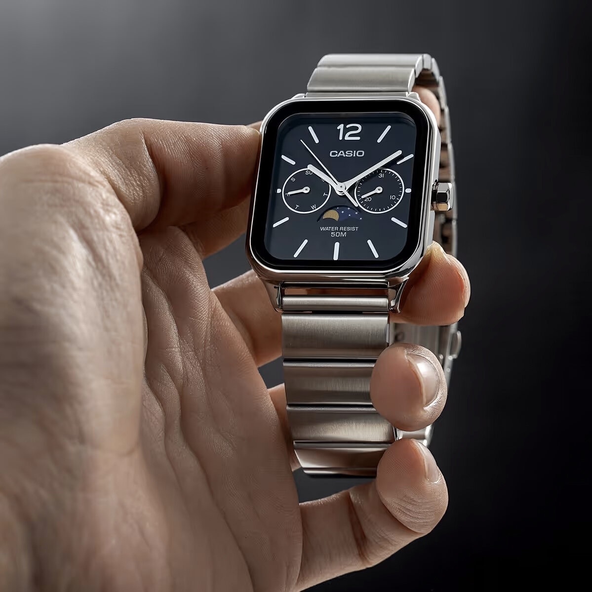 Ceas pentru barbati Casio MTP-M305D-1A, curea argintie din otel