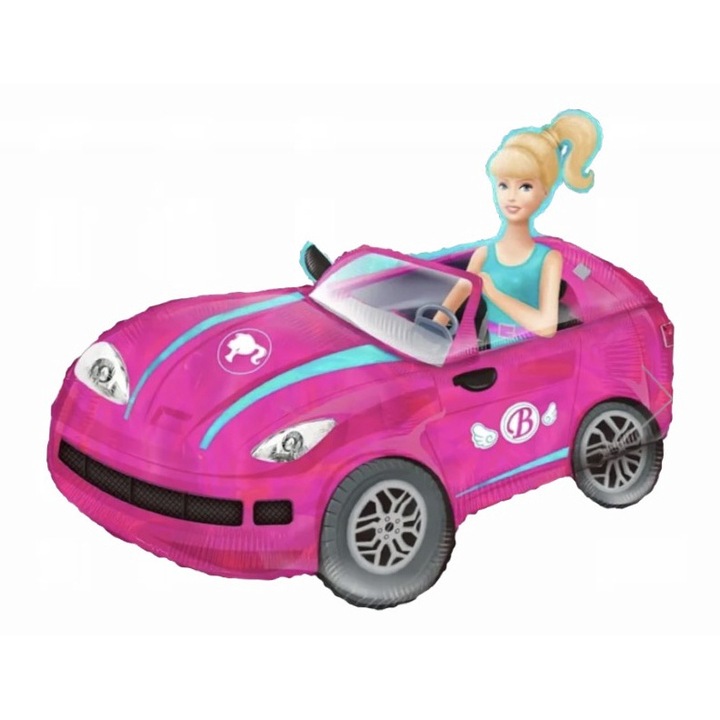 Barbie fólia lufi az autóban