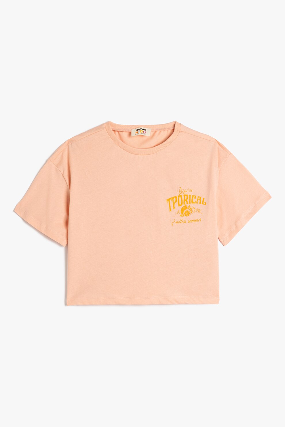 KOTON, Tricou cu imprimeu pe spate, Roz somon, 134-140 CM