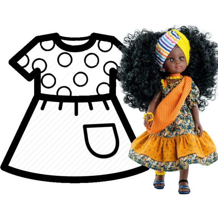 Baba 32 cm, Paola Reina, cipő nélkül, elegáns csomagolás