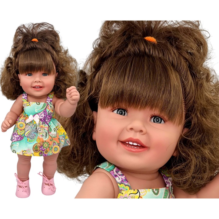 Manolo Diana baba, 47cm, spanyol, vinyl, ruha, szett