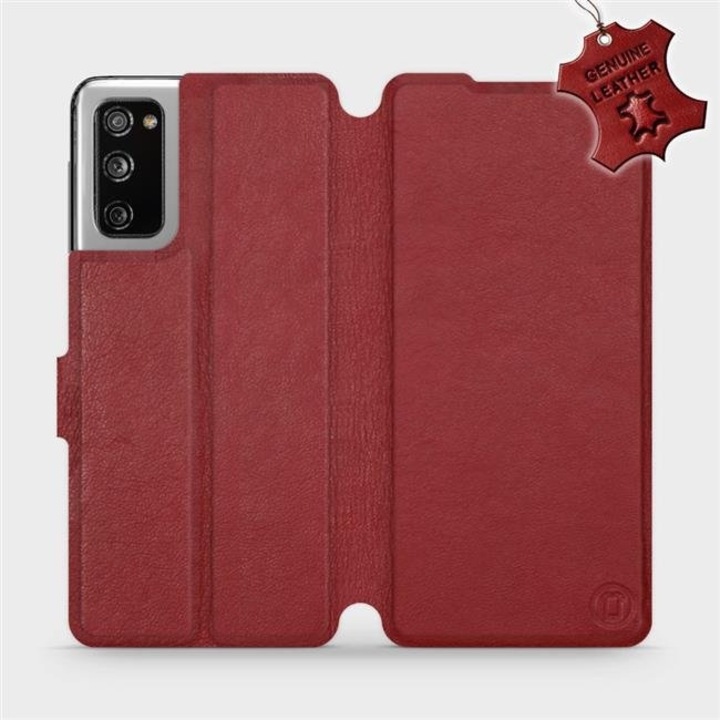 Husa telefon, piele naturala, MobiWear, pentru Samsung Galaxy S20 FE, rosu, rezistent la socuri