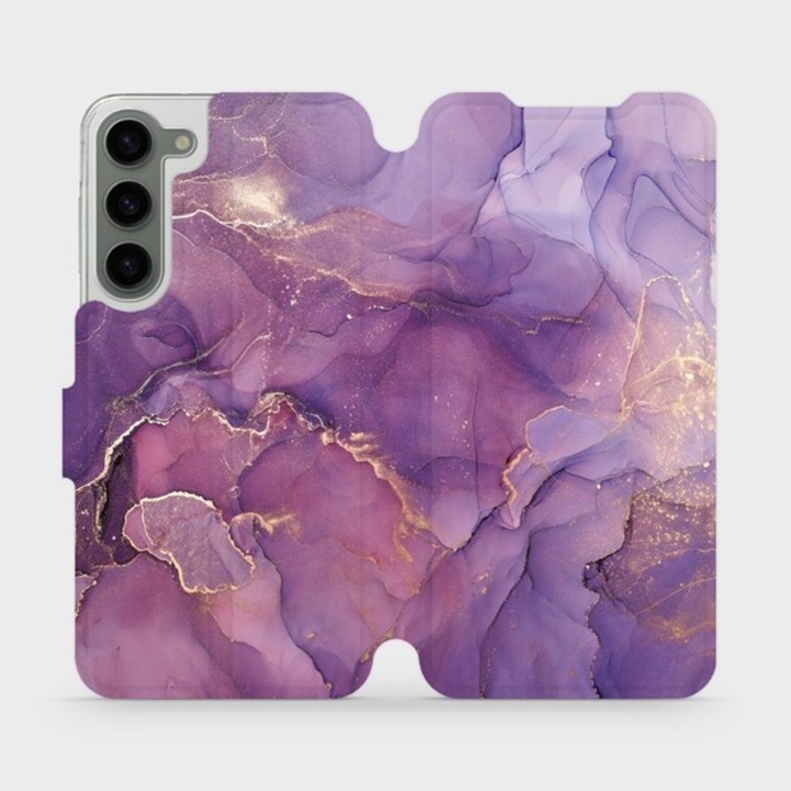 Калъф за телефон, Mobiwear, за Samsung Galaxy S23 Plus, лилав, устойчив на удари и надраскване, с поддръжка, 10x15x22см