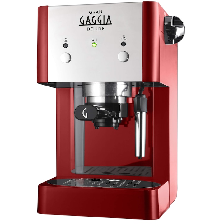 Espressor manual Gaggia Gran Deluxe GES-GR-02DX, 950 W, 1 L, 15 bar, Rosu
