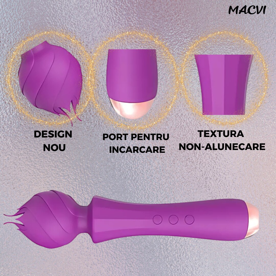 Vibrator Tip Bagheta Thalia Macvi Imbracat in Silicon, Stimulare Externa Intensa, Design Ergonomic, Vibratii Puternice, Incarcare USB, Culoare Mov - eMAG.ro Vibrator Tip Bagheta Thalia Macvi Imbracat in Silicon, Stimulare Externa Intensa, Design Ergonomic, Vibratii Puternice, Incarcare USB, Culoare Mov - eMAG.ro
