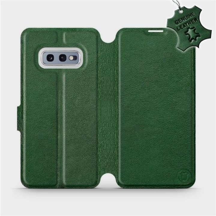 Husa telefon, piele naturala, MobiWear, pentru Samsung Galaxy S10e, verde, suport integrat