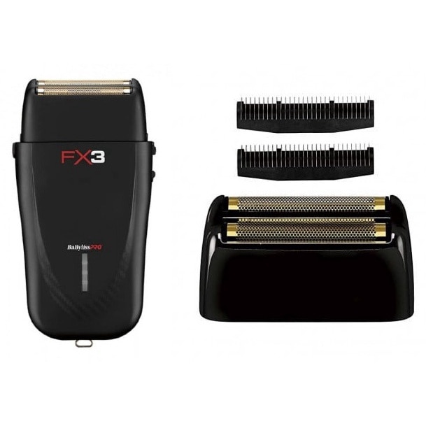 Aparat de ras electric BaByliss Pro FX3, negru, cu cutit si folie
