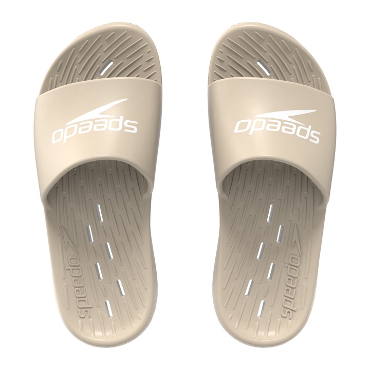 Slapi unisex Speedo Slides, crem, antiderapanti, confortabili, material sintetic, Bej