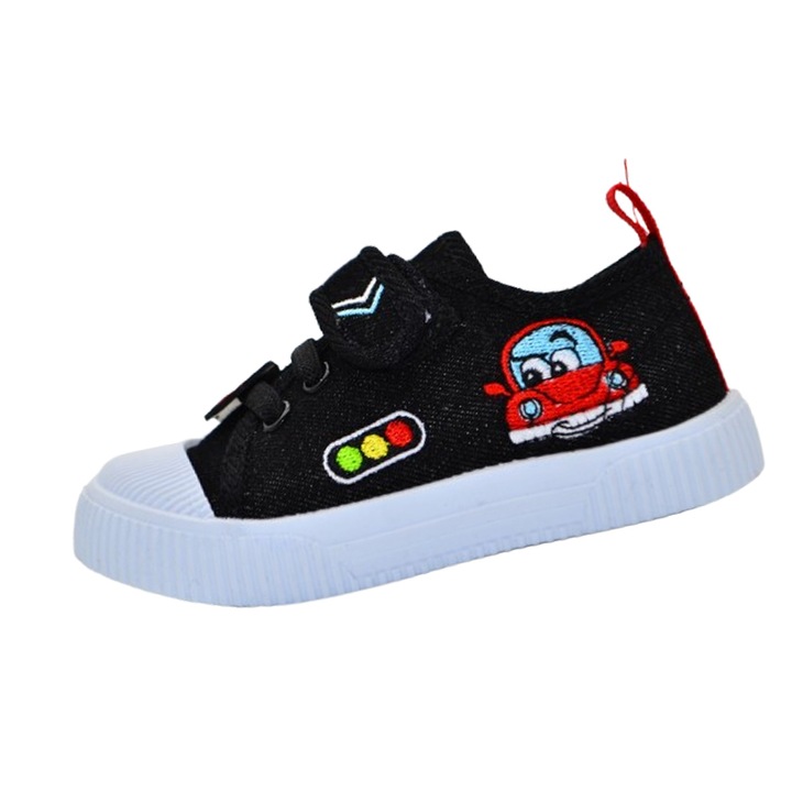 Платнени маратонки за момче, American Club TEN169-N, черни 116801