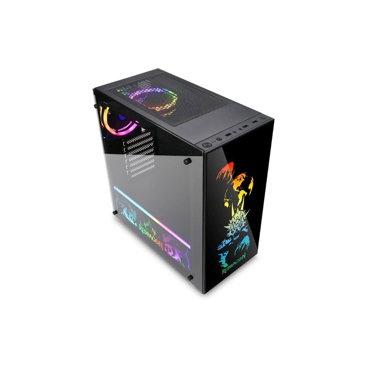 Настолен компютър AM5 AMD Ryzen 5 8400F до 4,7 Ghz, 16 GB DDR5 RAM, ултрабърз NVME 1 TB SSD, специална видеокарта за игри AMD Radeon RX6600 8 GB GDDR6, RGB кутия за игри