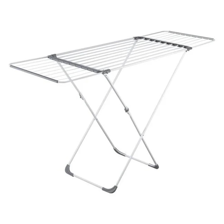 Сушилник за дрехи, Welora, изработен от метал, размери 178x55x96см, бял