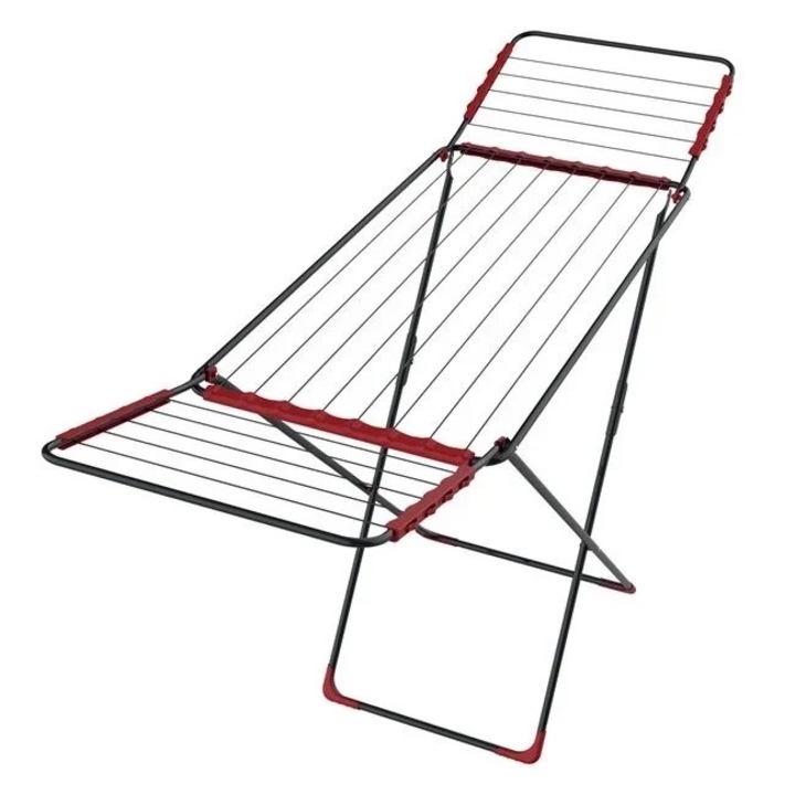 Szárítógép Welora, fémből, méretei 214x54x92cm, fekete-piros