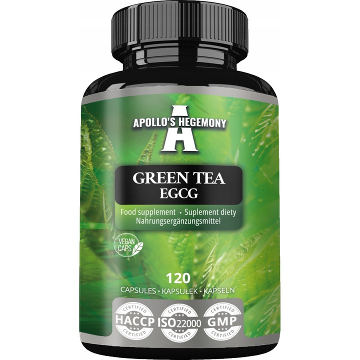 Supliment alimentar, Green Tea EGCG, 120 capsule, 50% EGCG, vegan