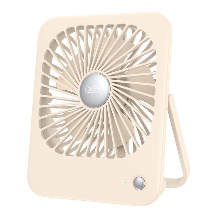 Ventilator Birou, XO-MF83 Mini Desktop Fan, 3 Trepte Viteza, 2000mAh, Crem