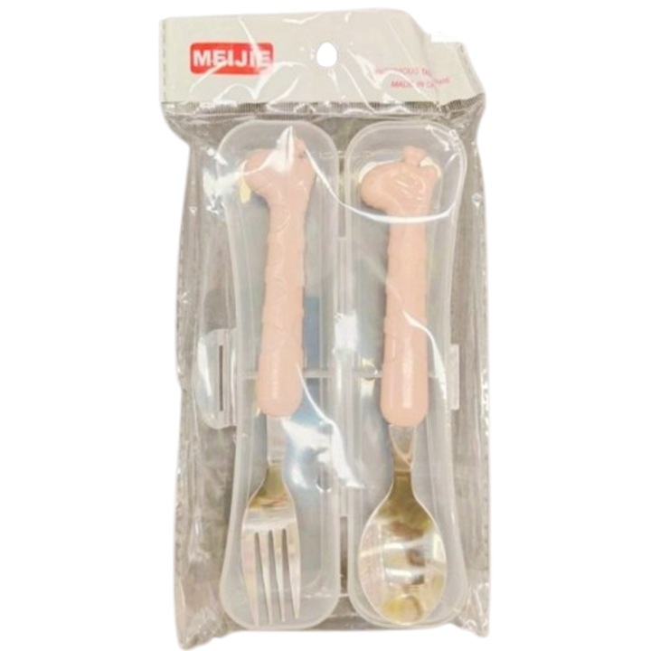 Комплект лъжица и вилица, неръждаема стомана+Pvc