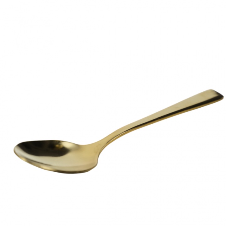 Комплект от 6 лъжици от неръждаема стомана, 15,5 см, злато