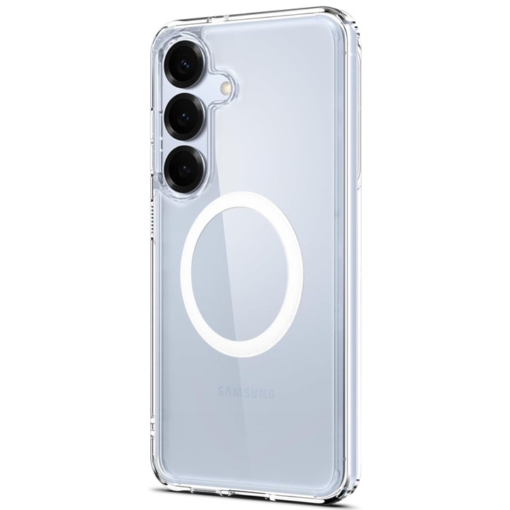 Devia Shark sorozatú mágneses ütésálló tok, amely kompatibilis a Samsung Galaxy S25 Plus Transparent készülékkel