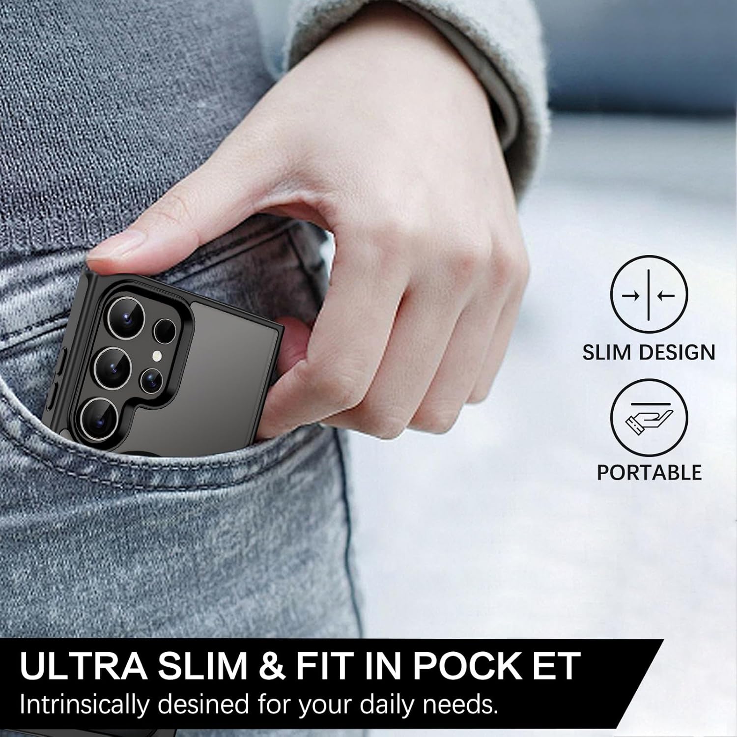 Husa pentru Samsung Galaxy S24 ULTRA, MagSafe, Protectie standard Militar, cu Suport Metalic Incorporat, Negru
