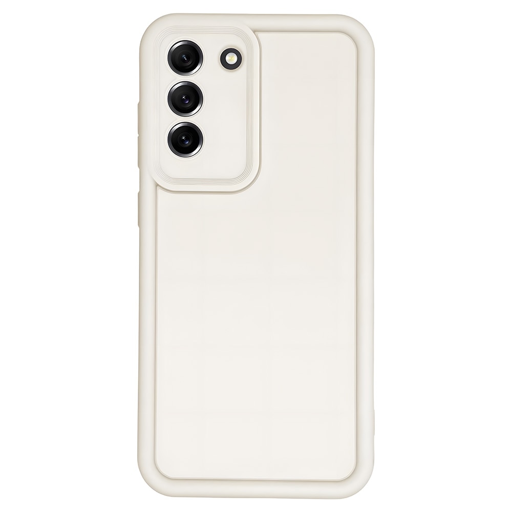 Husa telefon, compatibila cu SAMSUNG Galaxy S21, protectie usoara rezistenta la socuri, alb
