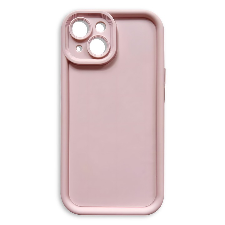 Калъф за телефон, съвместим с iPhone 13 (6.1 инча), защита на камерата, лек защитен калъф, розов