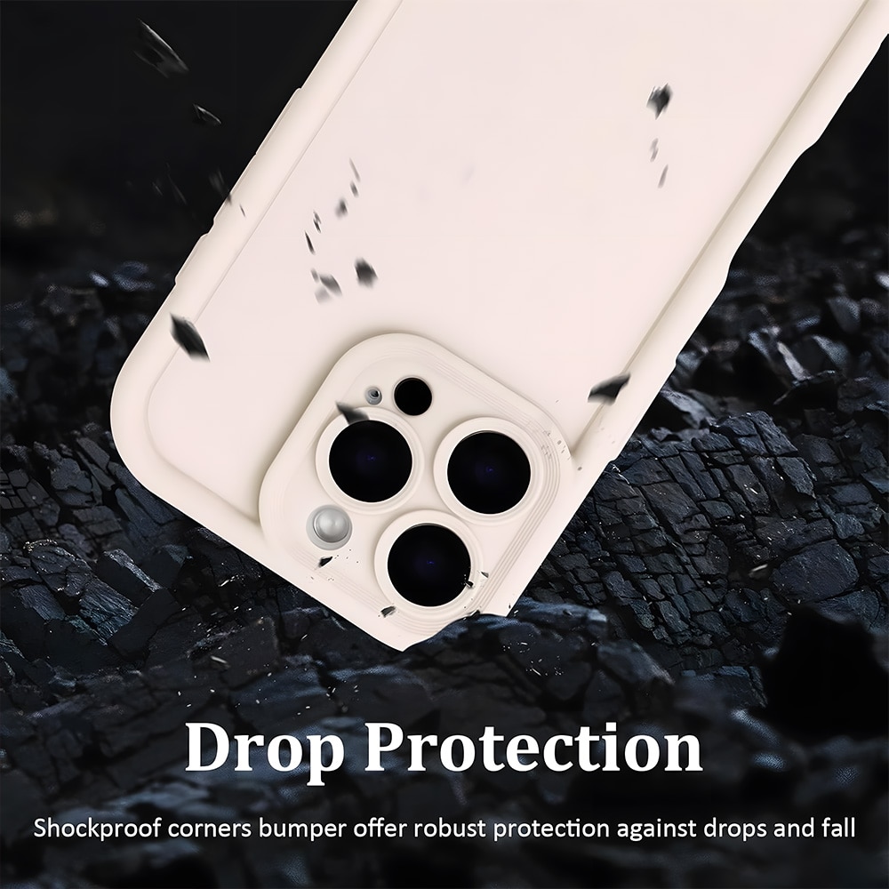 Husa telefon, compatibila cu iPhone 13 Pro Max (6.7 inch), protectie pentru camera, husa usoara de protectie, alb