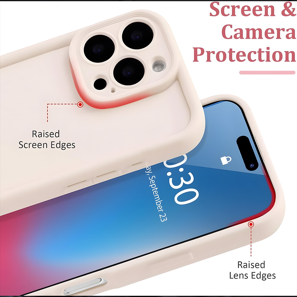Husa telefon, compatibila cu iPhone 13 Pro Max (6.7 inch), protectie pentru camera, husa usoara de protectie, alb