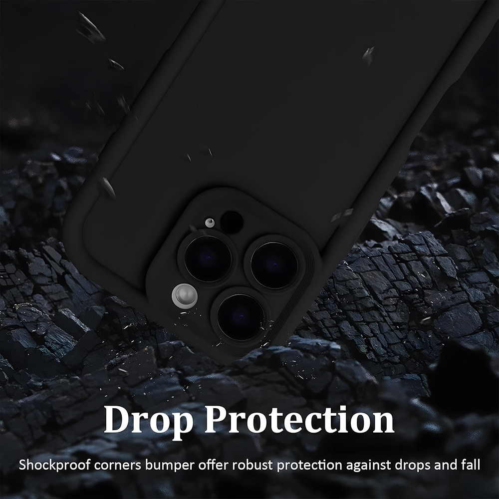 Husa telefon, compatibila cu iPhone 13 Pro (6.1 inch), protectie pentru camera, husa usoara de protectie, negru