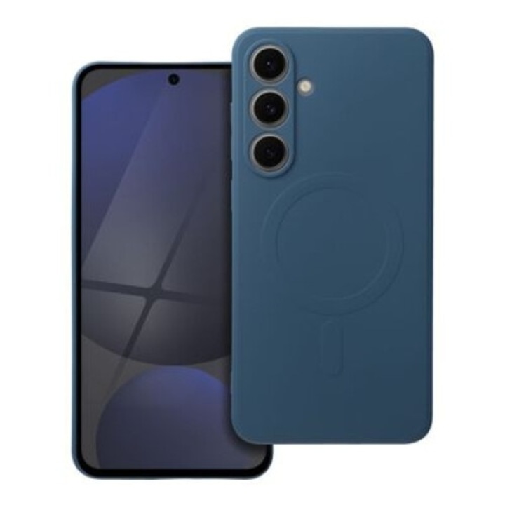 Samsung Galaxy S24 Daden® MagCover szilikon tok MagSafe-el, kameravédelemmel, ütésálló, sötétkék