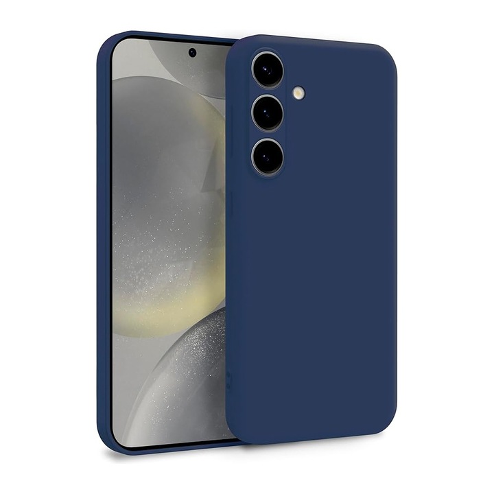 Калъф за Samsung Galaxy S24 Premium Silicone Daden®, Защита на камерата, Удароустойчив, Премиум качество, Тъмно син