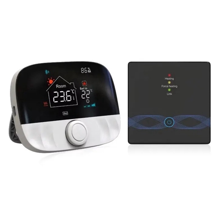 Интелигентен термостат, S1 BLACK Wi-Fi, TUYA, Smart Life, Съвместим с Alexa, Google Home @SmartWiz