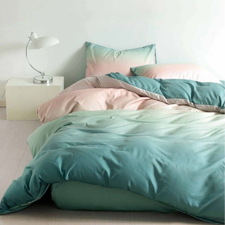 Двойно спално бельо сатениран памук Gradient V9 4 бр